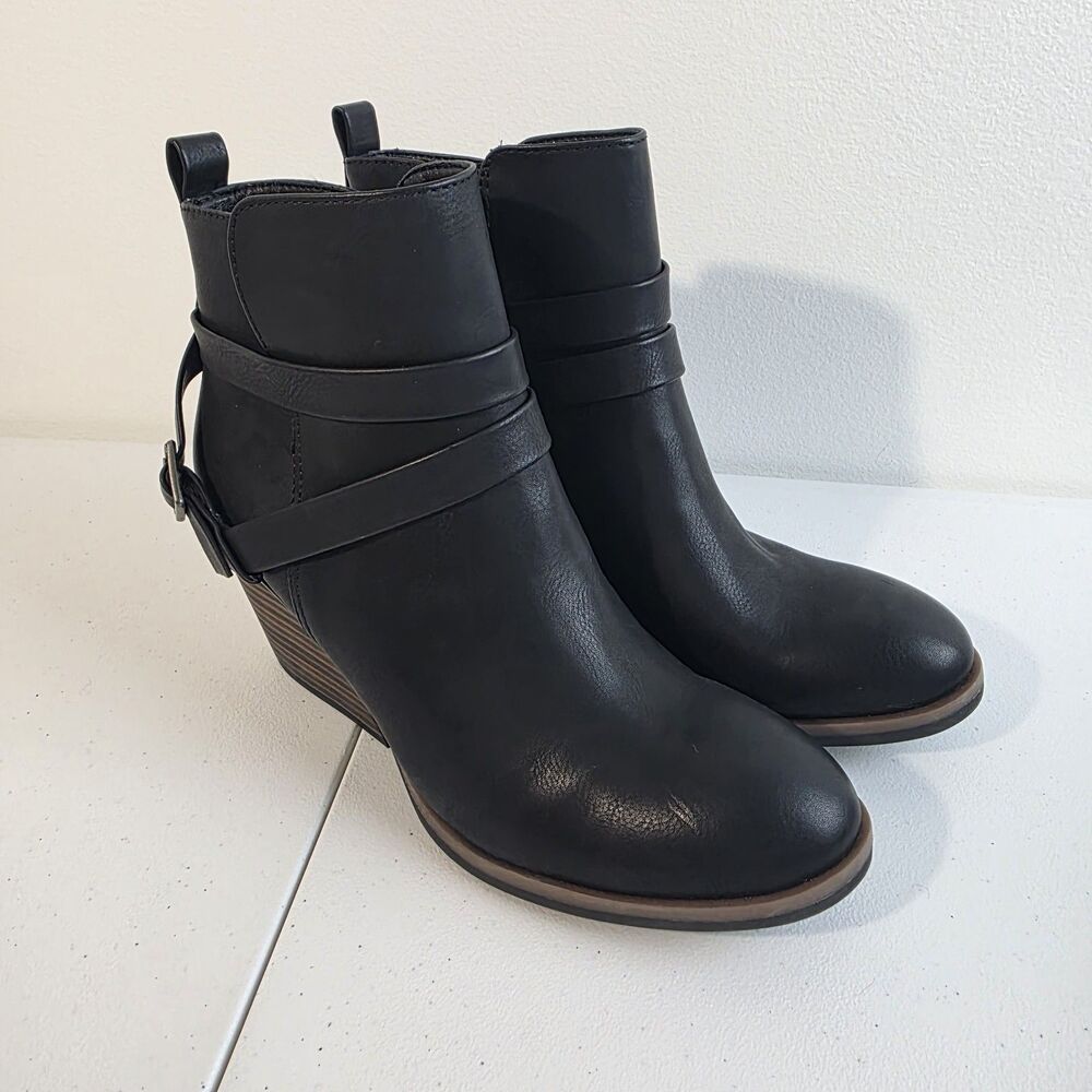 KORKS Heidi Block Heel Bootie Size 6 Womens Black 6M